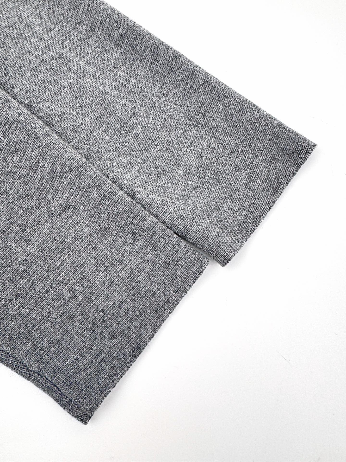 Dior CD Icon Zipped Sweater "Gray Virgin Wool Punto Milano Knit"