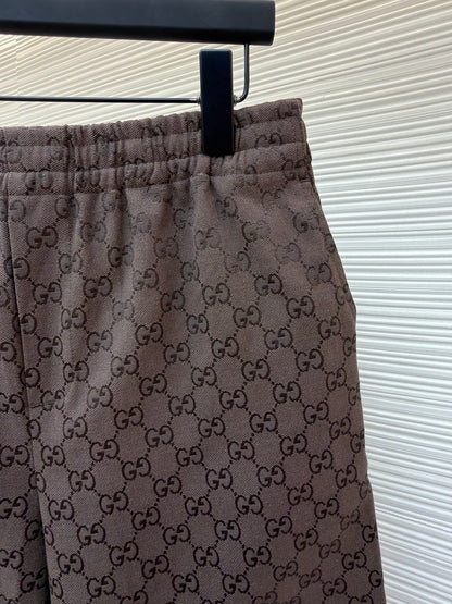 Gucci GG Canvas Linen Blend Shorts "Brown"