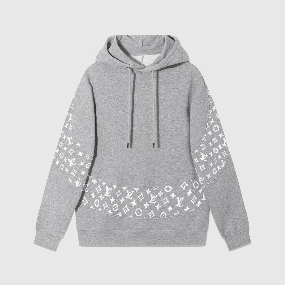 Louis Vuitton Monogram Circle Cut Hoodie "Grey-White"