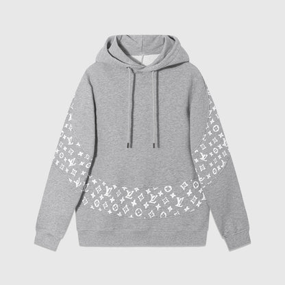 Louis Vuitton Monogram Circle Cut Hoodie "Grey-White"