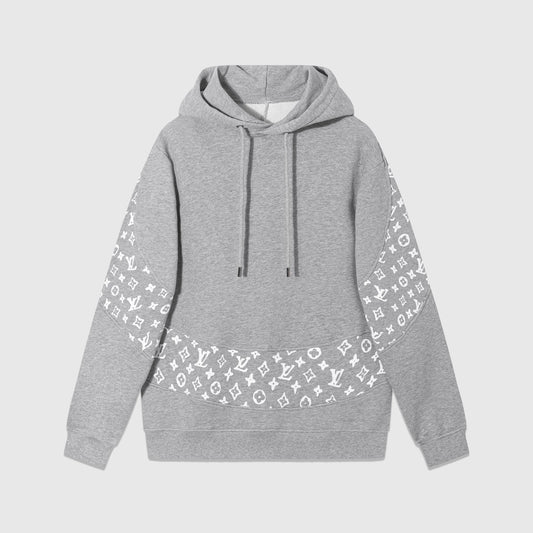 Louis Vuitton Monogram Circle Cut Hoodie "Grey-White"