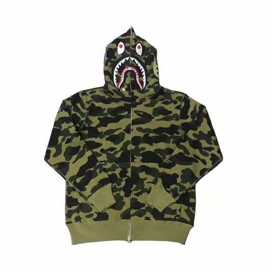 BAPE Colour Camo Shark Full Zip Hoodie "Green"