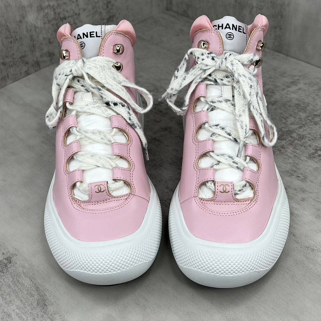 Chanel Leather Snow Boots "Pink"