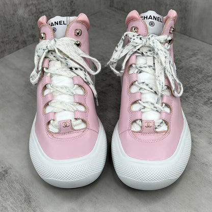 Chanel Leather Snow Boots "Pink"