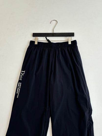 Dior Montaigne Embroidered Jogging Pants "Black Technical Canvas"