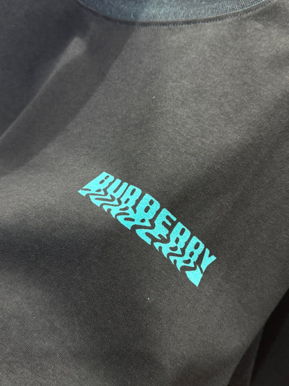 Burberry Warped Logo Cotton T-Shirt