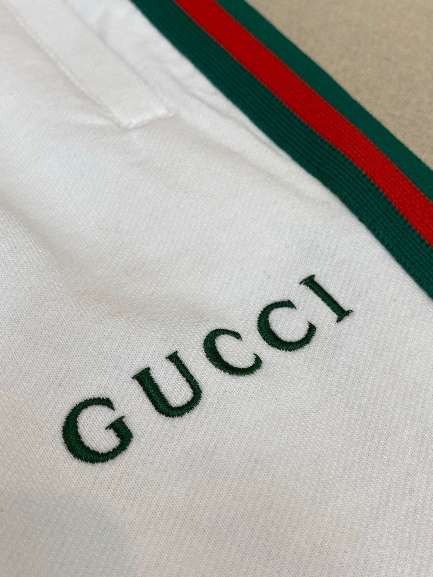 Gucci Cotton Piquet Shorts with Web "White"