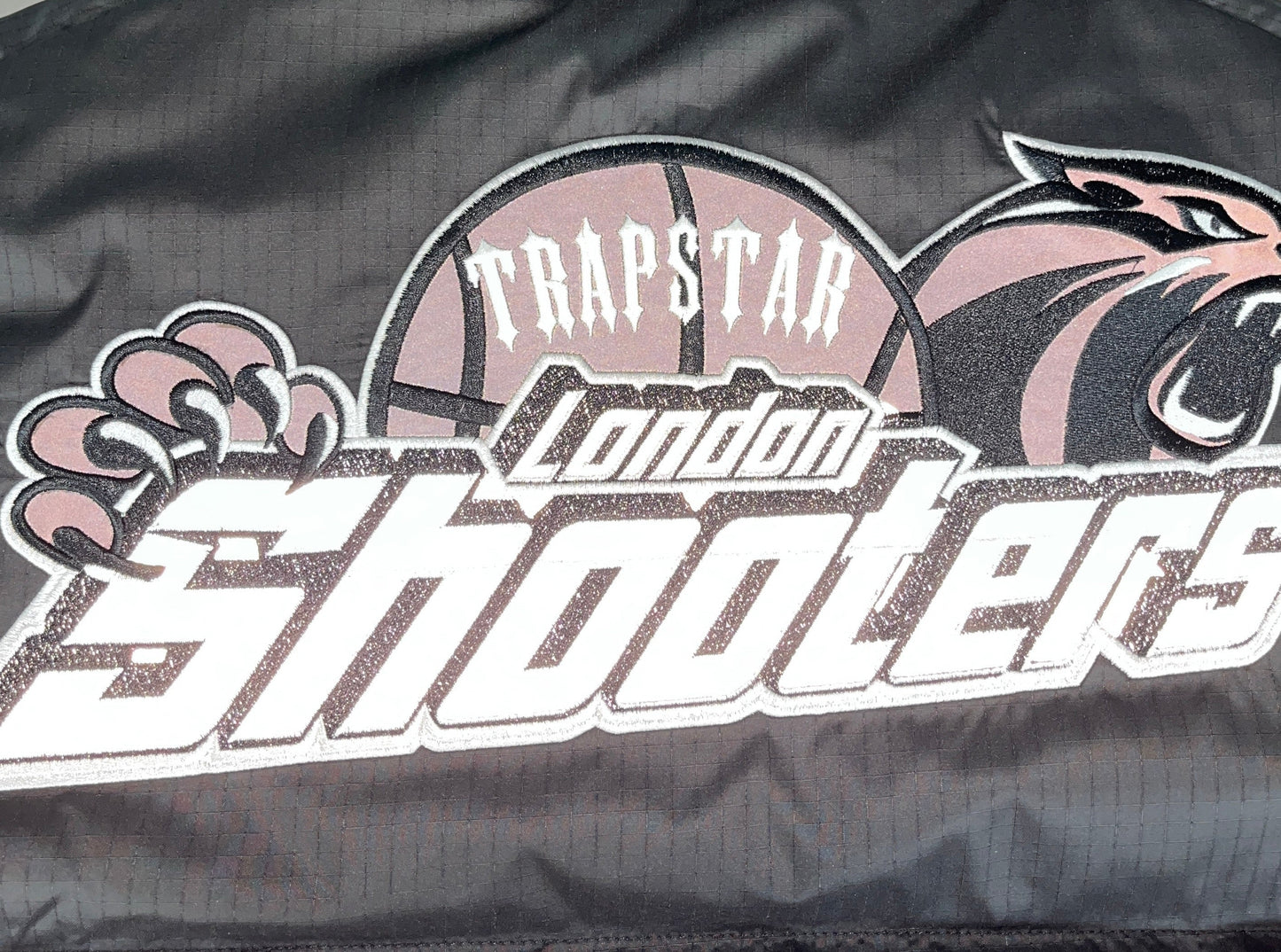 Trapstar Shooters Down Jacket "Black-Reflective Logo"