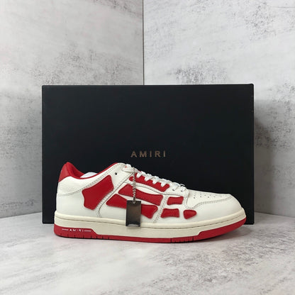 Amiri Skel Top Low "White-Red"