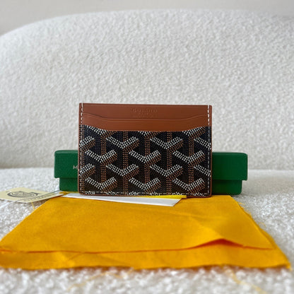 Goyard Saint-Sulpice Card Wallet “Black-Tan”