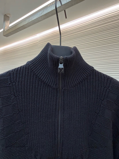 Louis Vuitton Half-Zip Knitted Signature Pullover "Black"