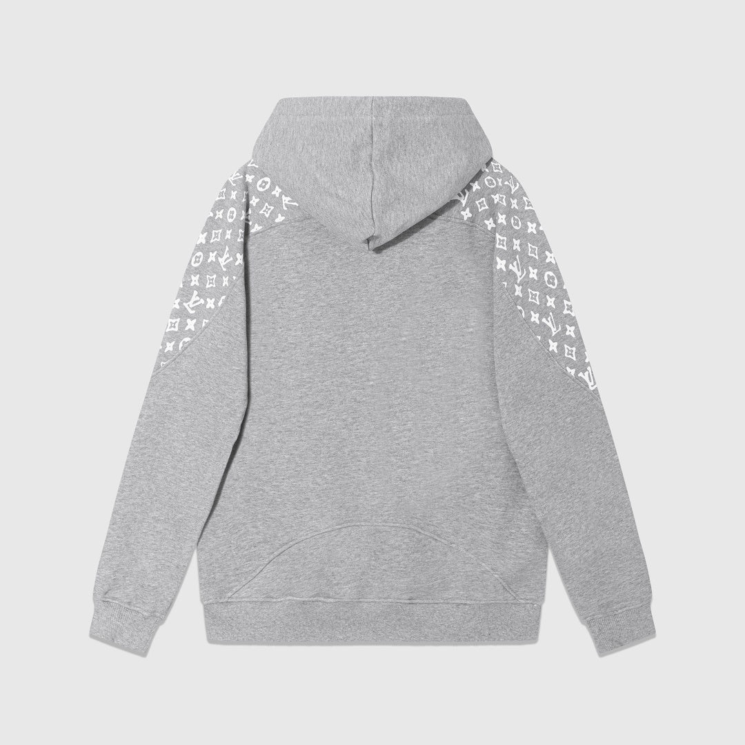 Louis Vuitton Monogram Circle Cut Hoodie "Grey-White"