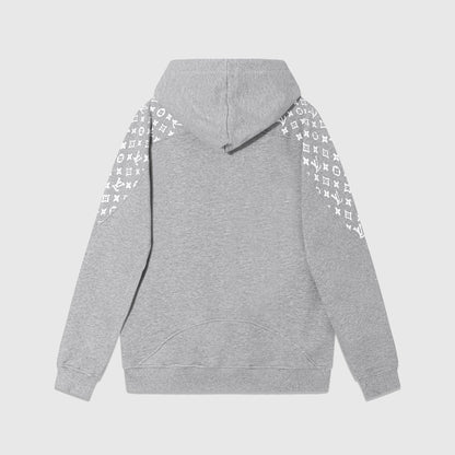 Louis Vuitton Monogram Circle Cut Hoodie "Grey-White"