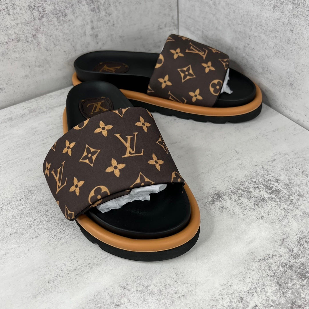 Louis Vuitton Slides "Brown-Black"