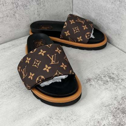 Louis Vuitton Slides "Brown-Black"
