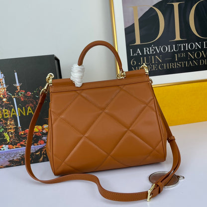 Dolce & Gabbana Sicily Quilted Leather Handbag