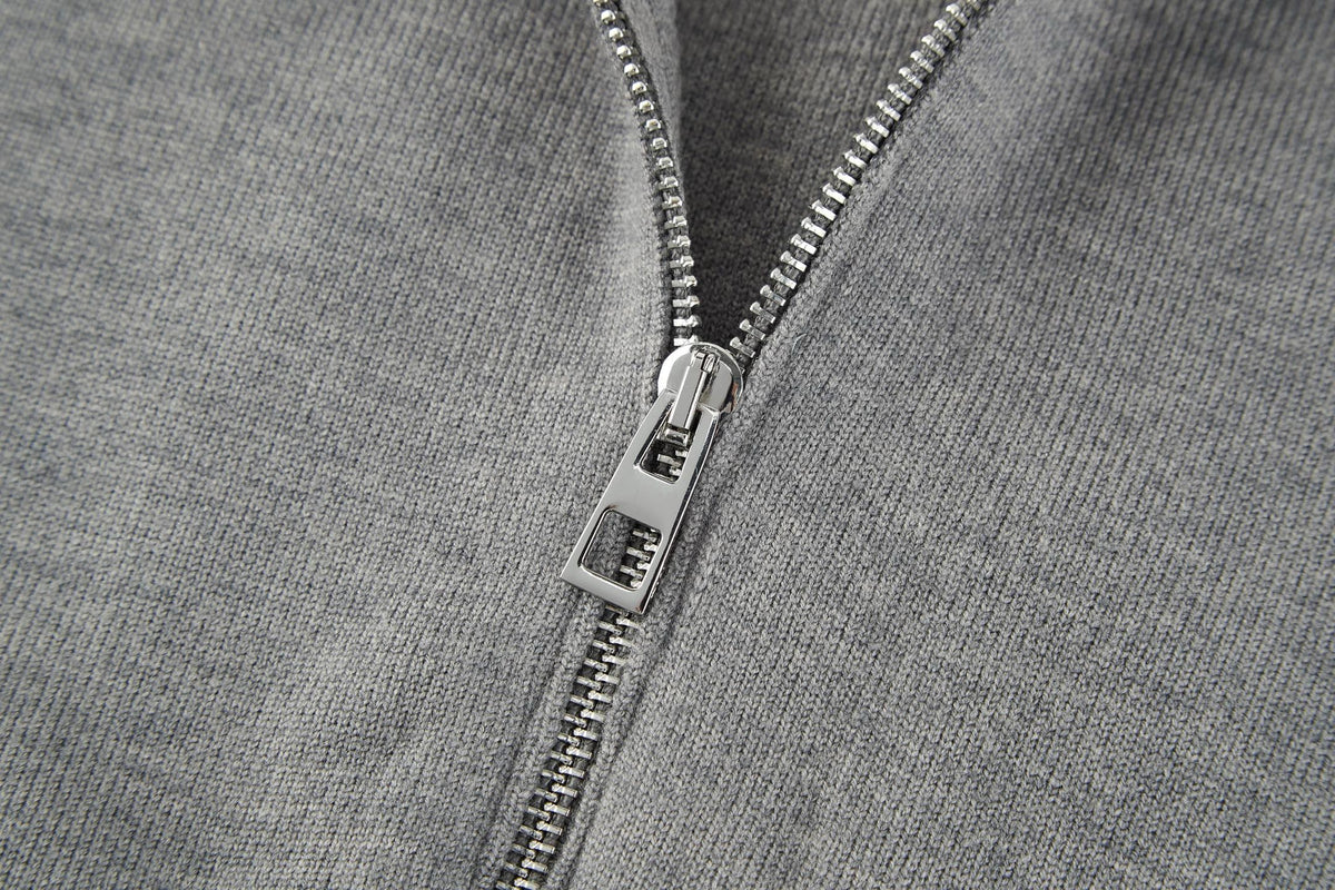 Loewe Anagram Zip-up Cotton Hoodie "Grey"