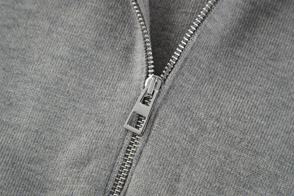 Loewe Anagram Zip-up Cotton Hoodie "Grey"