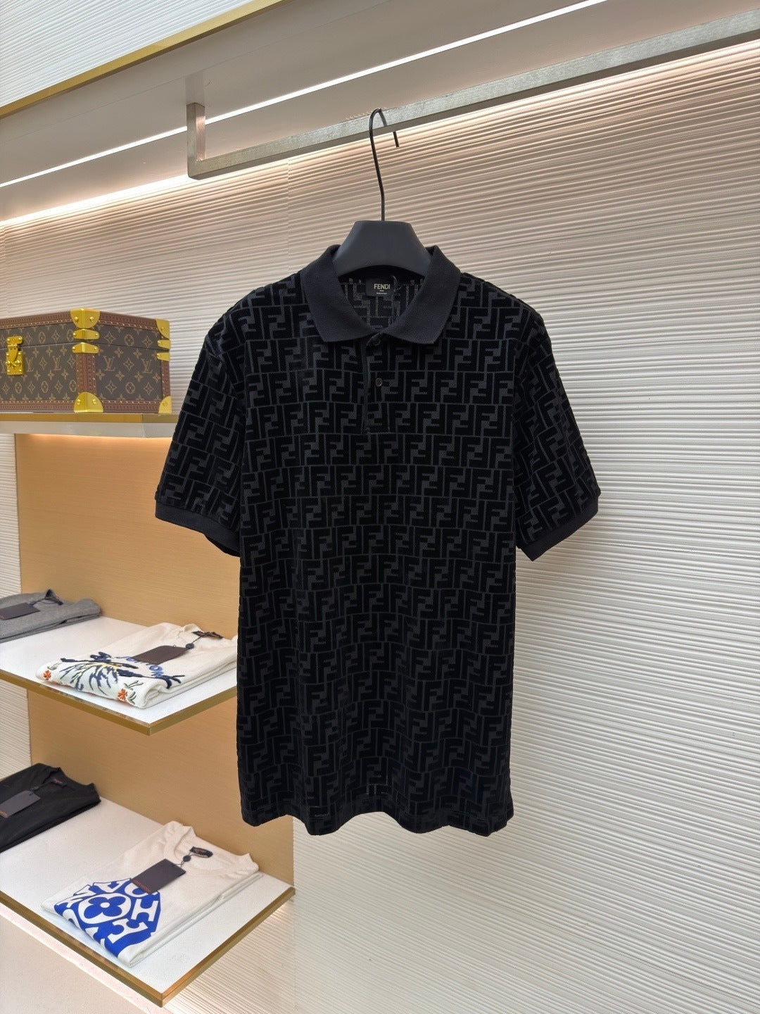 Fendi FF Monogram Polo T-Shirt "Black"