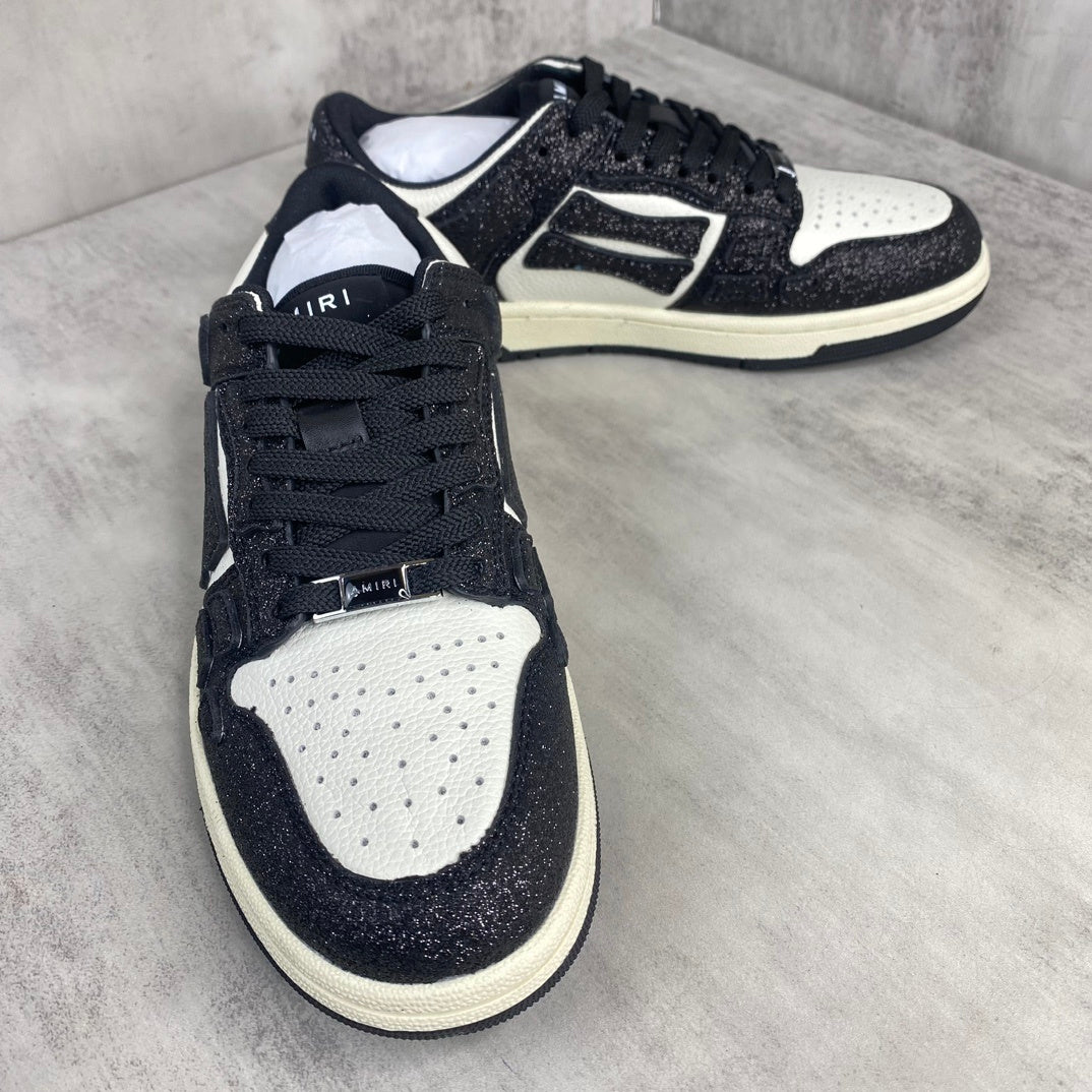 Amiri Skel Top Low "Black-White" Crystal