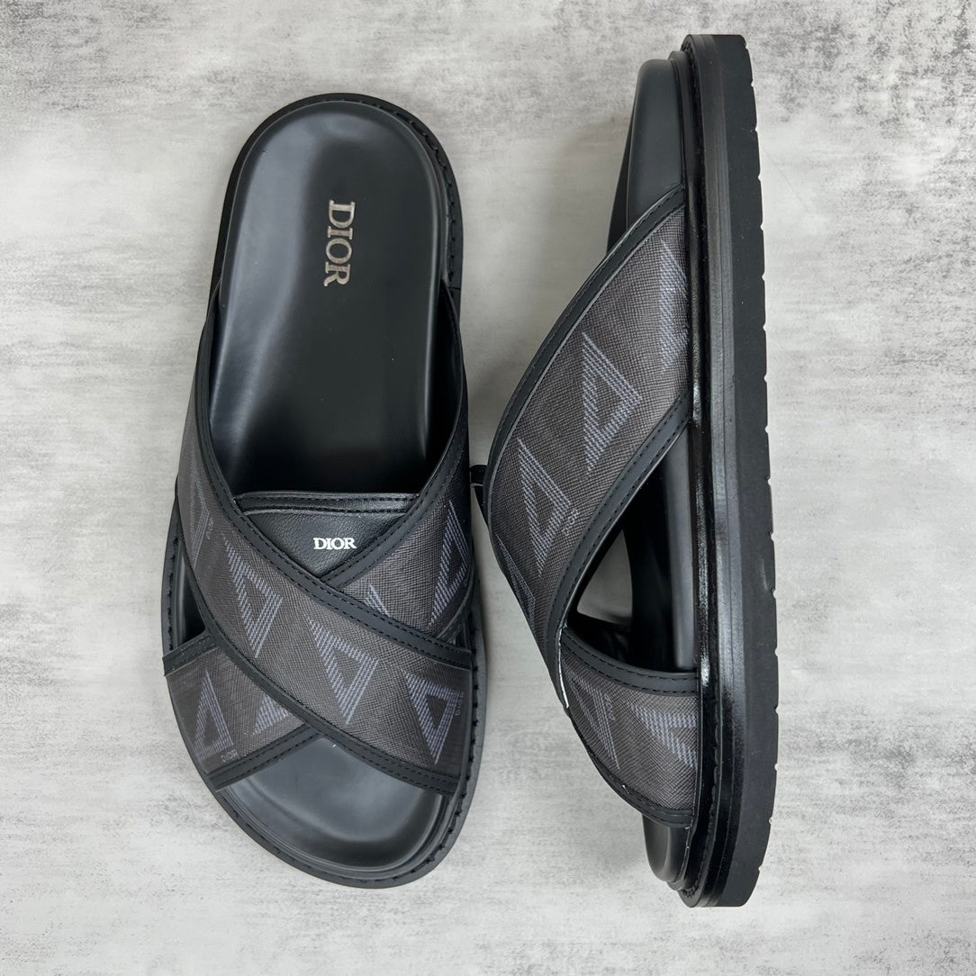 Dior CD Diamonds Slides "Black"
