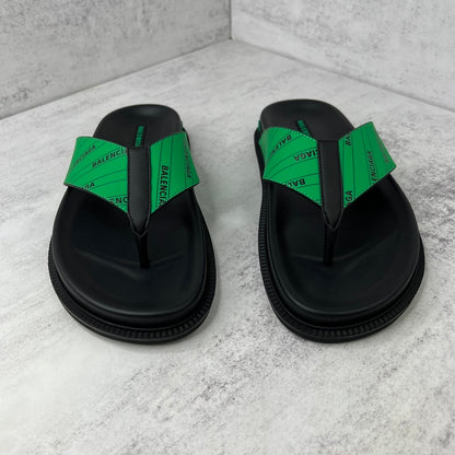 Balenciaga Flip-Flops "Black-Green"