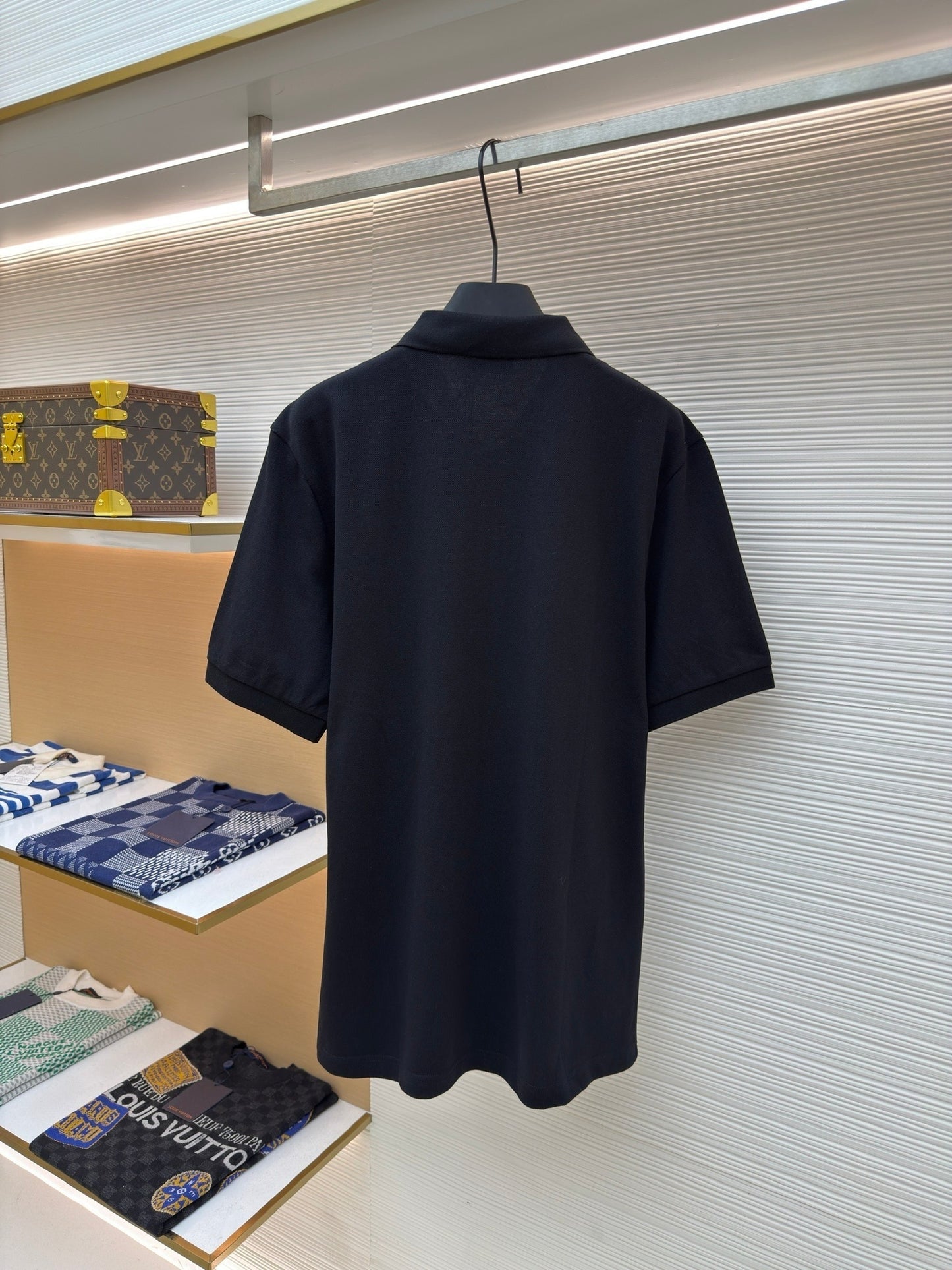 Dior CD Icon Polo Shirt "Black Cotton Piqué"