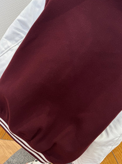 Louis Vuitton Embroidered Calfskin Varsity Jacket "Bordeaux"