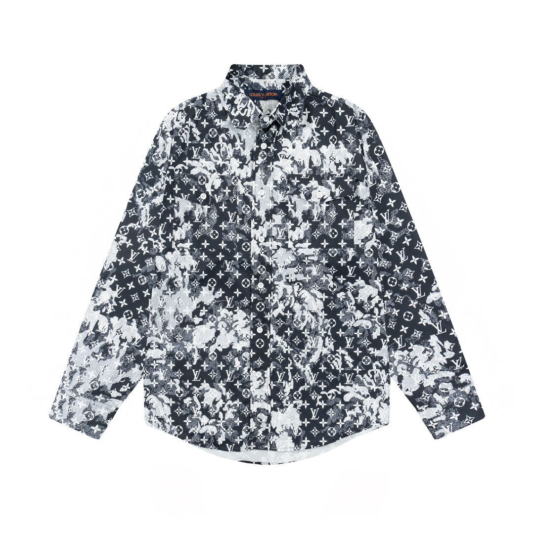 Louis Vuitton Monogram Shirt "Black-White-Grey"