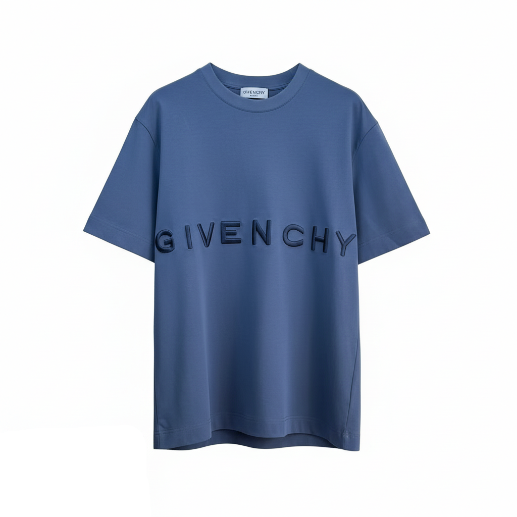 Givenchy Embroidered Logo T-Shirt "Blue"