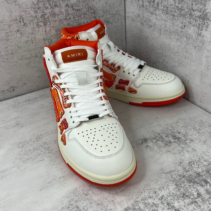 Amiri Skel Top High "White-Orange Bandana"