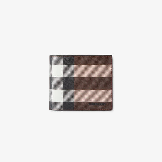 Burberry Check and Leather Bifold Wallet