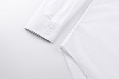 Dior Shirt with Dior Clover Embroidery "White Cotton Poplin"