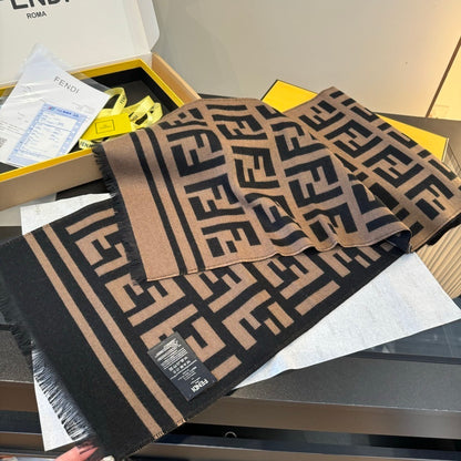 Fendi Wool Scarf "Brown"