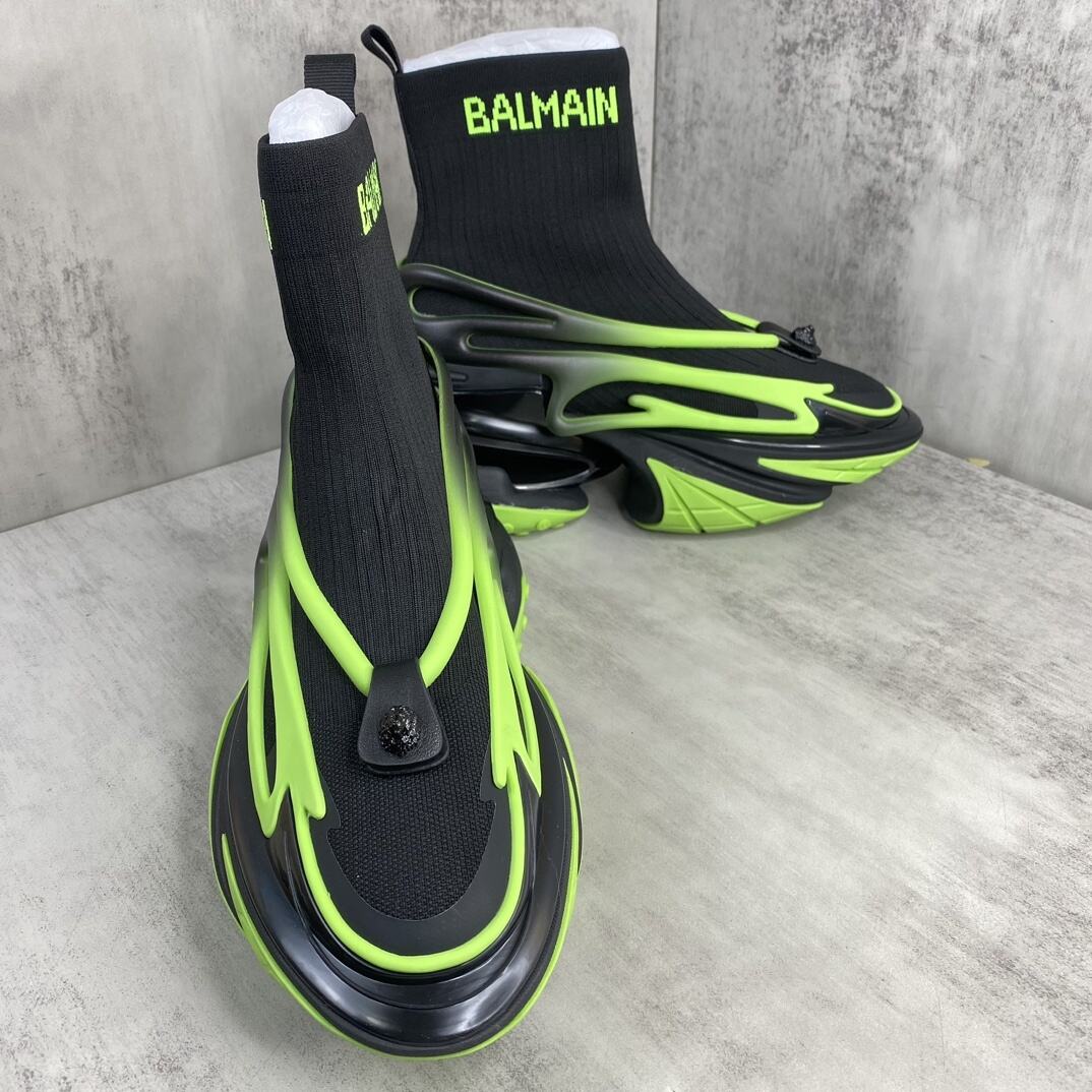 Balmain Unicorn High-Tops "Black-Green"