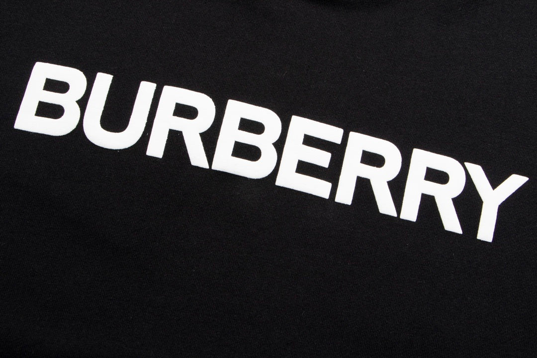 Burberry Logo Print Hoodie "Black"