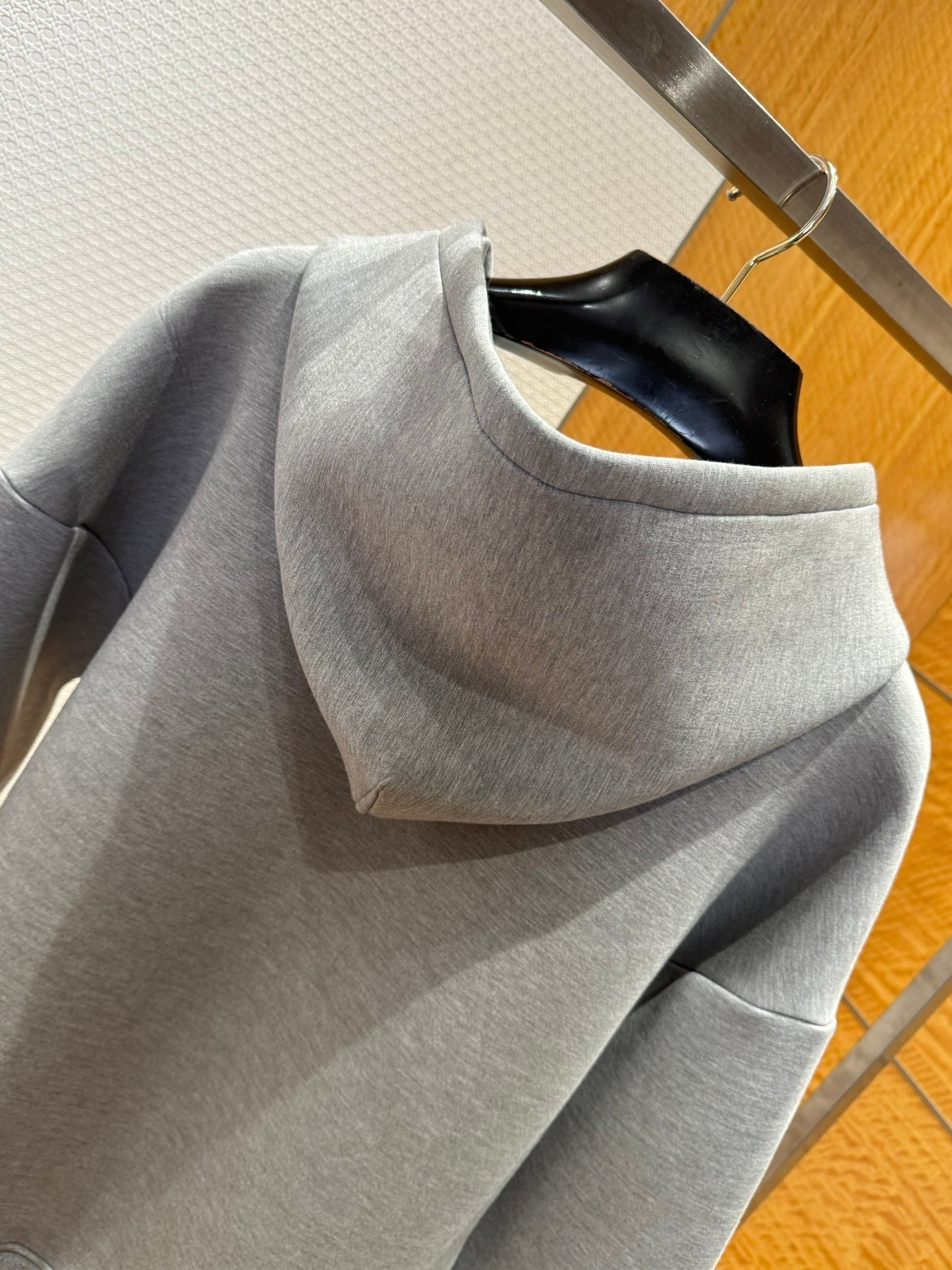 Gucci Viscose Jersey Zip Hoodie with Ebroidery "Grey"