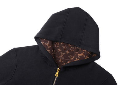 Louis Vuitton Monogram Reversible Double Face Knitted Hooded Blouson "Black"