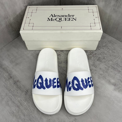 Alexander McQueen Slides "White-Blue"