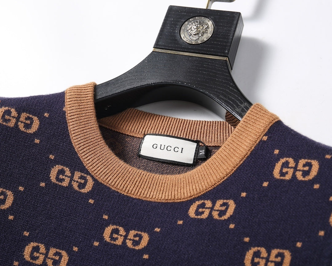 Gucci Sweater "Navy Blue-Beige"