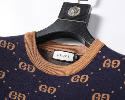 Gucci Sweater "Navy Blue-Beige"