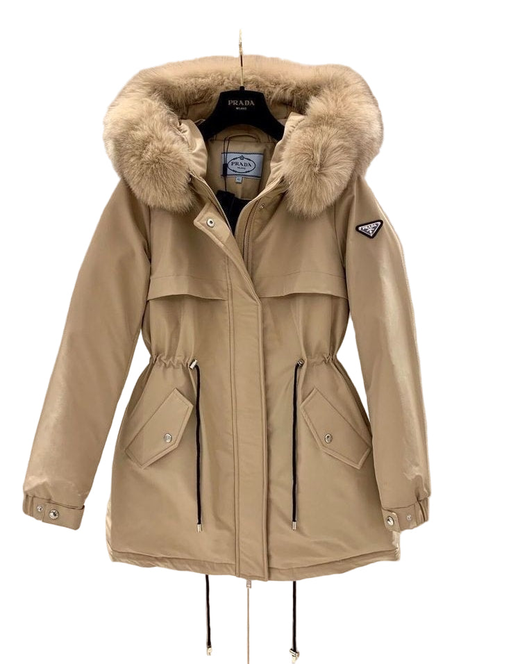 Prada Down Coat Jacket "Beige"