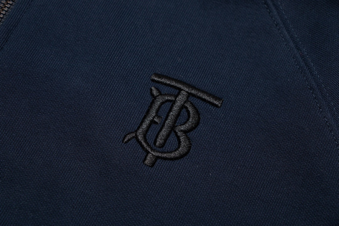 Burberry Zip-Up Hoodie "Navy Blue"