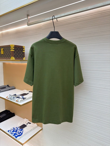Gucci Cotton Jersey T-Shirt with Embroidery "Forest Green"