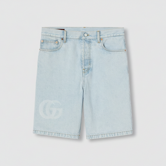 Gucci Lasered Denim Shorts