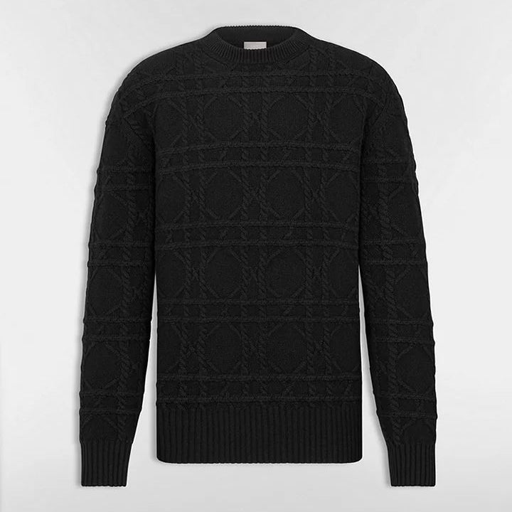 Dior Icons Cannage Sweater "Black Cashmere Knit"