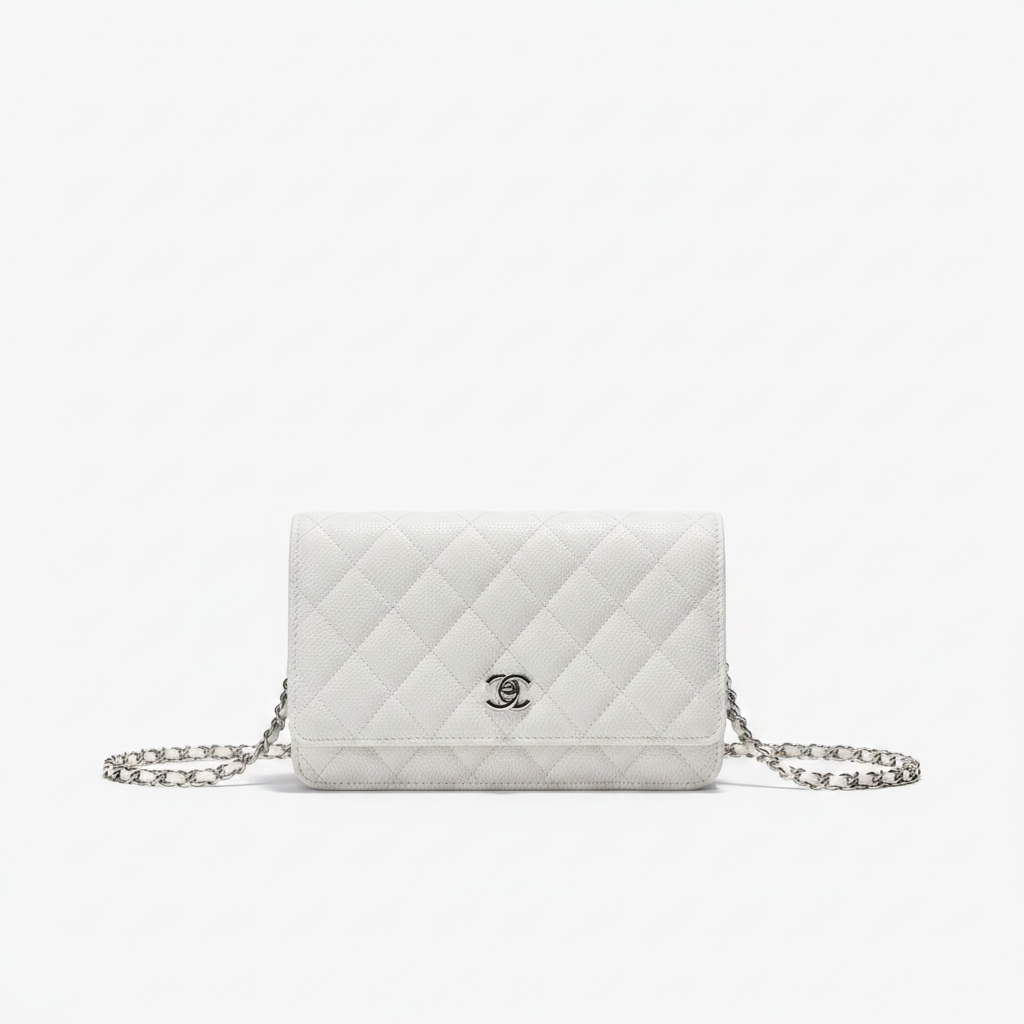 Chanel Quilted Caviar Leather Classic Wallet on Chain
