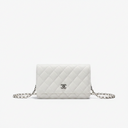 Chanel Quilted Caviar Leather Classic Wallet on Chain