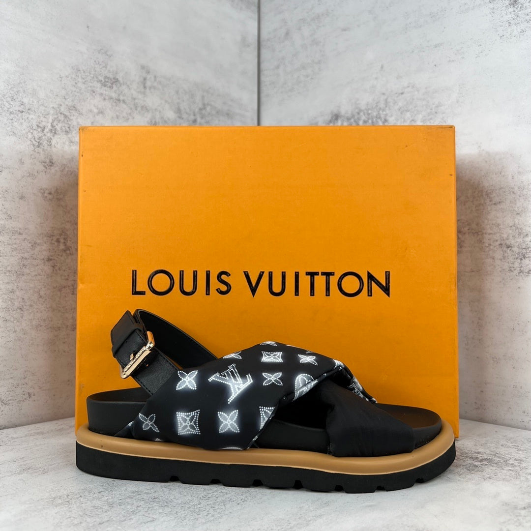 Louis Vuitton Sandals "Black-White-Brown"