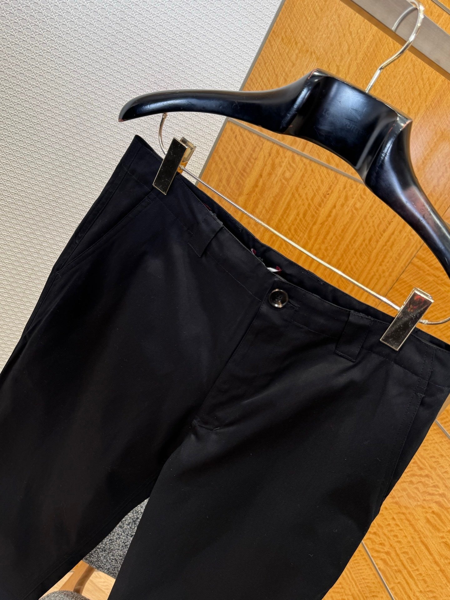 Gucci Cotton Twill Pants with Web Detail "Black"